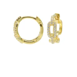 Karma Zirconia Hinged Hoops Big Chain