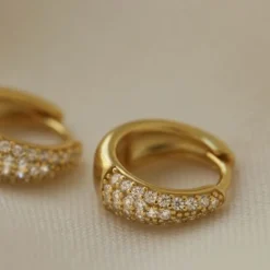 Karma Zirconia Hinged Hoops Mays Drop
