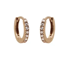 Karma Zirconia Hinged Hoops Round