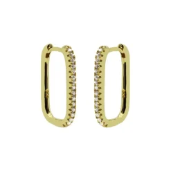 Karma Zirconia Hinged Hoops Round Square