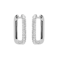 Karma Zirconia Hinged Hoops Round Square