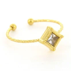 Liet & Joliet Ring Square Grey - J7055