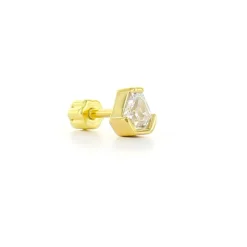 Piercing Zirconia Block - Gold Color