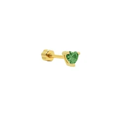 Piercing Zirconia Heart - Gold Color