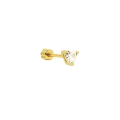 Piercing Zirconia Heart - Gold Color