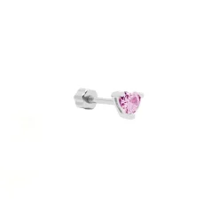 Piercing Zirconia Heart - Silver