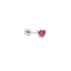 Piercing Zirconia Heart - Silver