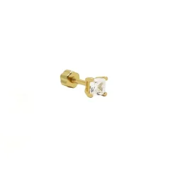 Piercing Zirconia Square - Gold Color