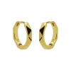 Plain Hinged Hoops Facet - Gold Color