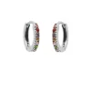 Plain Hinged Hoops Round Fushion - Silver