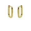 Plain Hinged Hoops Smooth Square - Gold Color