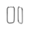 Plain Hoops Long Round Square RCC - Silver