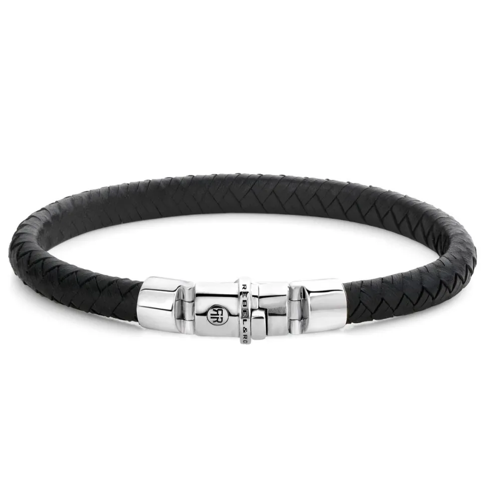 Rebel and Rose Half Round Braided Black - L0133