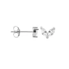 Symbols Zirconia Double Leafs - Silver