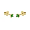 Symbols Zirconia Round Green - Gold Color