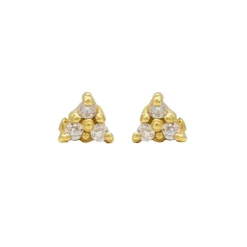 Symbols Zirconia Triple Dots - Gold Color